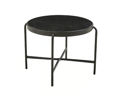 PALM M - Painted metal coffee table with marble top _ PARLA
