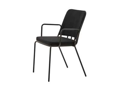 PALM XA - Upholstered painted metal chair with armrests _ PARLA