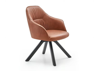 REMUS S - Swivel trestle-based chair with armrests _ PARLA