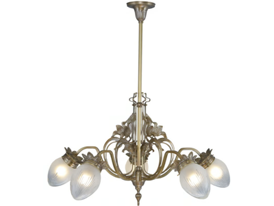 LYON 5 - Handmade brass chandelier _ Patinas Lighting
