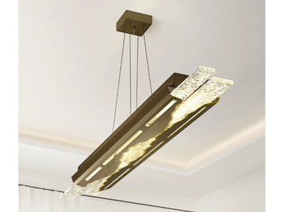 FLOW - LED glass and steel pendant lamp _ Patrizia Volpato