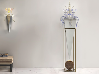 ICONICA - LED floor lamp in metal and Murano glass _ Patrizia Volpato