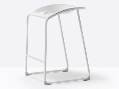 AROD 500 - Sled base steel stool with footrest _ Pedrali