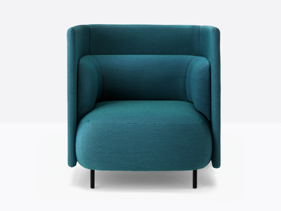 BUDDYHUB BDH001/100 - Upholstered fabric armchair with armrests _ Pedrali