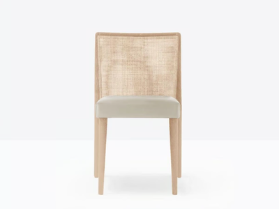 GLAM 433 - Wooden chair with woven cane backrest _ Pedrali