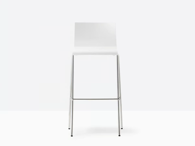 KUADRA 1116 - Technopolymer stool with back _ Pedrali