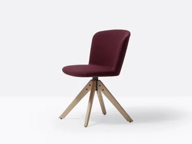 NYM SOFT 2842 - Swivel upholstered trestle-based fabric chair _ Pedrali
