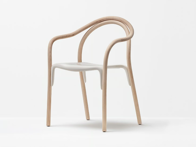 SOUL 3745 - Stackable ash chair with armrests _ Pedrali
