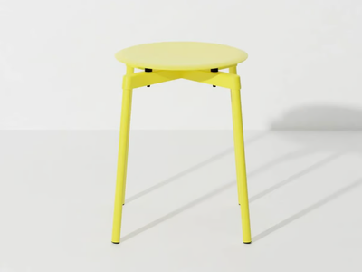 FROMME - Low stackable powder coated aluminium stool _ Petite Friture
