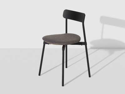 FROMME - Stackable chair with fabric seat _ Petite Friture