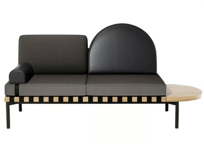 GRID - 2 seater fabric sofa with side table _ Petite Friture