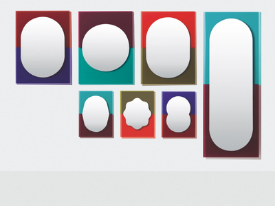 WANDER - Framed wall-mounted mirror _ Petite Friture