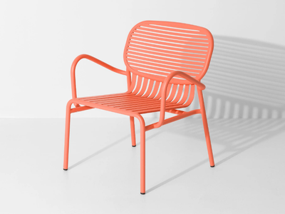 WEEK-END - Garden powder coated aluminium easy chair with armrests _ Petite Friture