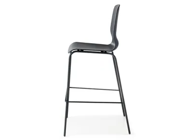 GLAMOUR - High steel stool with footrest _ PF Stile