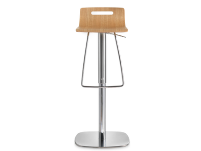 STILO - High steel and wood stool height-adjustable _ PF Stile