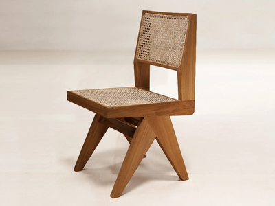 DINING CHAIR - Chair in teak and natural cane _ Phantom Hands