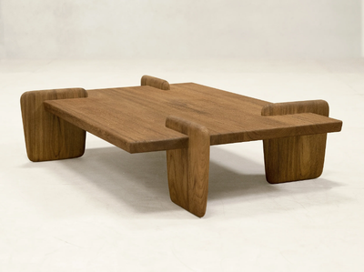 X + L 01 - Low rectangular teak coffee table _ Phantom Hands