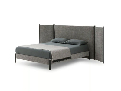 BRICOLA - Fabric double bed with upholstered headboard _ PIANCA