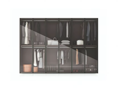 MILANO - Lacquered wood and glass wardrobe _ PIANCA
