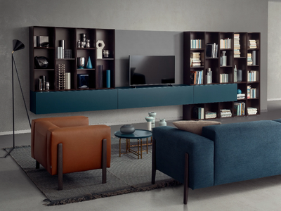 PEOPLE - Wall-mounted sectional wooden bookcase _ PIANCA