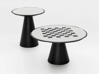 SCACCO - Round ash coffee table _ PIANCA