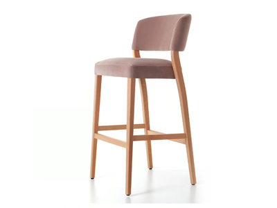 GLOBO 00 S2 - Upholstered fabric stool with footrest _ PIANI