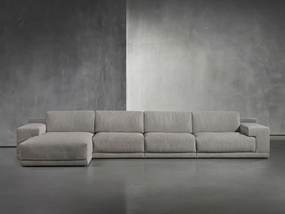 DERK - Fabric sofa with removable cover with chaise longue _ Piet Boon