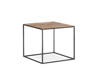 CUTE - Rectangular low steel and wood coffee table _ Pilma