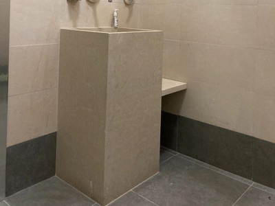 Freestanding washbasin - Freestanding lecce stone washbasin _ PIMAR