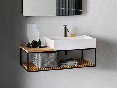 ELEMENT 127 - Wall-mounted vanity unit with mirror _ Pirovano