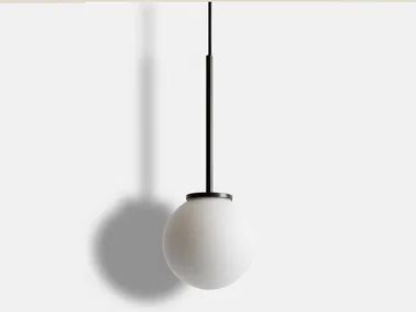 GIOVE - LED satin glass and metal pendant lamp _ Pirovano
