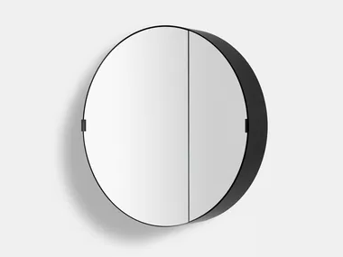 GLOBO - Round bathroom mirror with cabinet _ Pirovano
