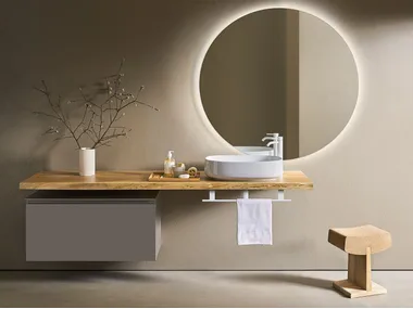 MIDI 107 - Wall-mounted vanity unit with drawer and towel rail _ Pirovano