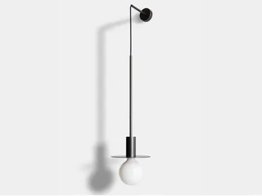 SOLE - Satin glass wall lamp _ Pirovano