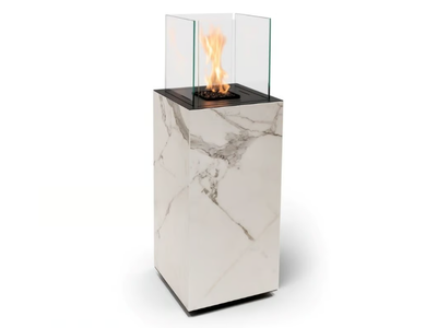 PORTO - Bioethanol outdoor freestanding Dekton® fireplace _ Planika