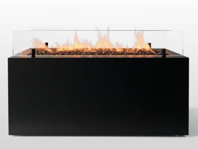 RIO - Gas outdoor powder coated steel fireplace _ Planika