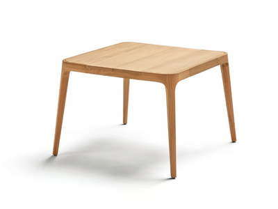 PARALEL - Square teak garden table _ POINT