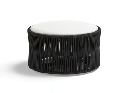 WEAVE - Round rope garden pouf _ POINT