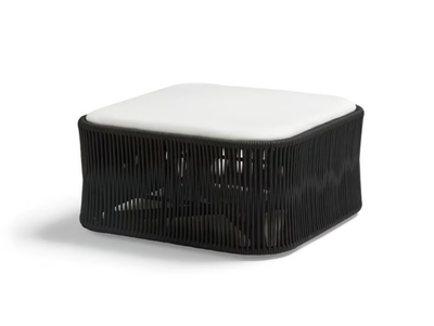 WEAVE - Square rope garden pouf _ POINT
