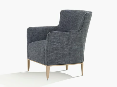 GENTLEMAN - Fabric armchair with armrests _ Poliform
