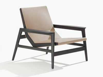 IPANEMA - Leather armchair with armrests _ Poliform
