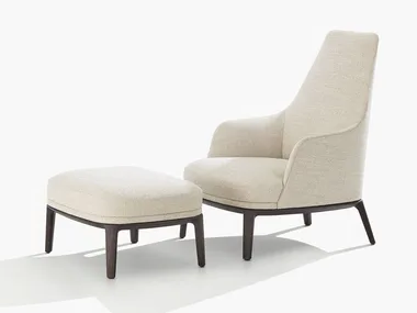 JANE LOUNGE - Fabric armchair with armrests _ Poliform