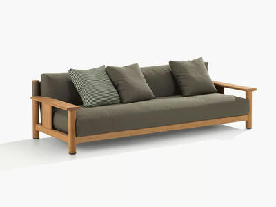 KETCH - 3 seater fabric garden sofa with removable cover _ Poliform