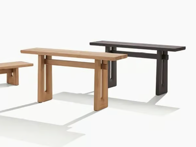 NARA - Rectangular wooden console table _ Poliform