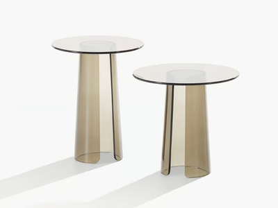 ORBIT - Round glass coffee table _ Poliform