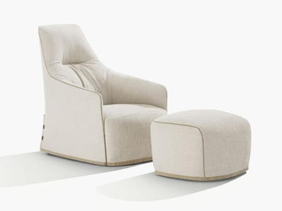 SANTA MONICA LOUNGE - Upholstered fabric armchair _ Poliform