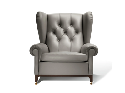 2019 - Tufted leather armchair with armrests _ Poltrona Frau