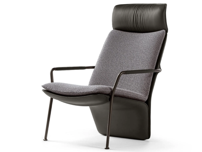 ARABESQUE - Upholstered armchair with headrest _ Poltrona Frau