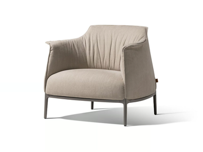 ARCHIBALD - Fabric armchair with armrests _ Poltrona Frau