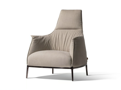ARCHIBALD - Fabric armchair with headrest _ Poltrona Frau